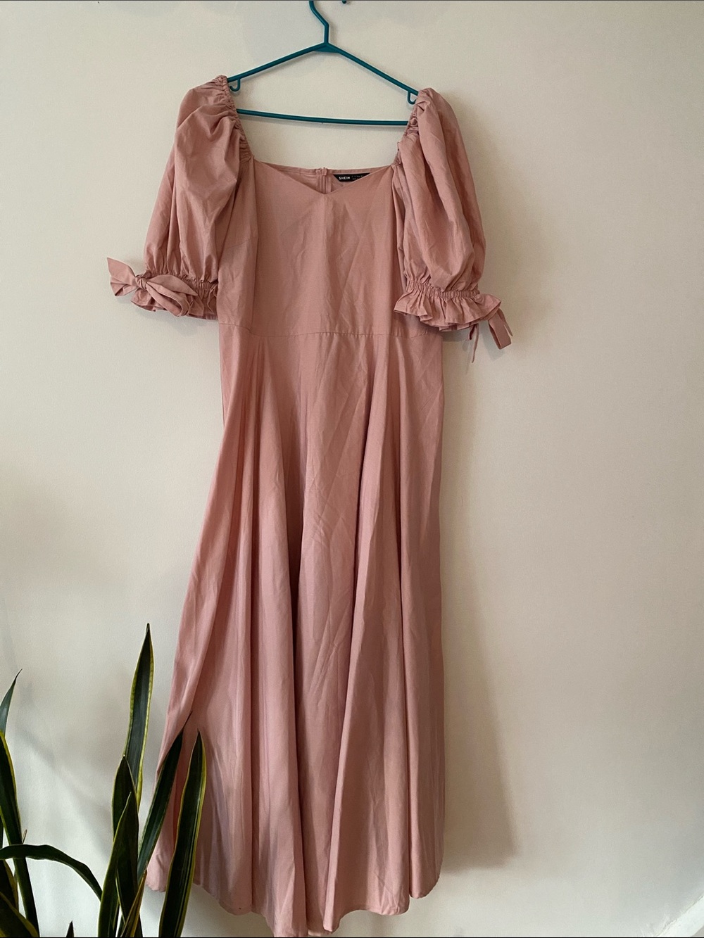 2 for $15 Blush Pink Puff Sleeve Maxi Dress